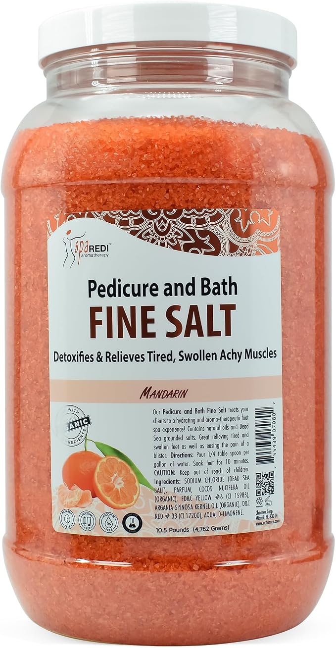 SPA REDI - Detox Foot Soak Pedicure and Bath Fine Salt, 128 Oz - Made by SPAREDI