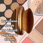 Foundation Brush Palm Makeup SOFT Kabuki Dome Shaped Face Body Shimmer Oil SPF - Image 2