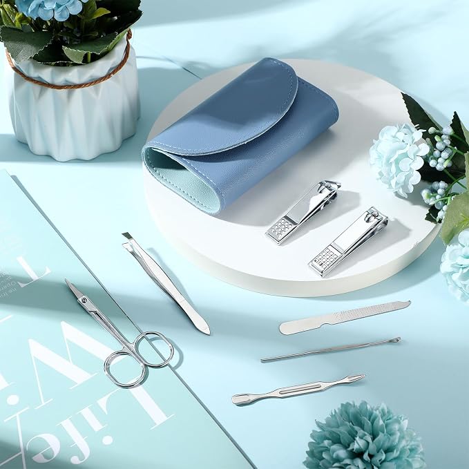 12 Set Manicure Set Bulk Mini Manicure Nail Clipper Kit 7 in 1 Stainless Steel - Image 6