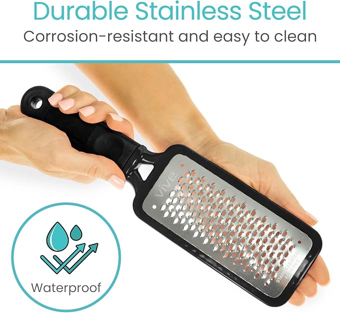 Vive Foot File - Feet Scraper for Dead Skin - Heel Grater, Callus Remover - Image 6