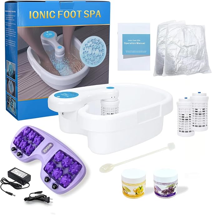 Ionic Foot Bath Detox Machine, Portable Pedicure Spa Bath Massager, Feet by MAXEXA