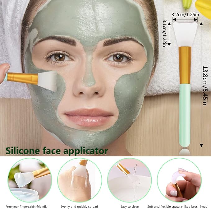 5PCS Silicone Scrubber Set, Lip Scrub Brush, Silicone Face Cleansing Brush - Image 5