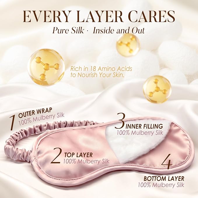 LULUSILK Mulberry Silk Sleep Eye Mask & Blindfold - Image 3