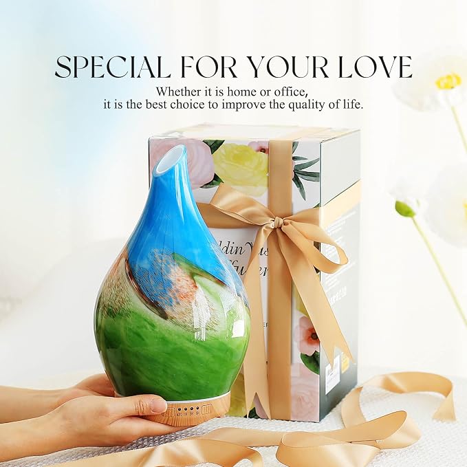 Porseme 280ml Essential Oil Diffuser Glass Color Changing Aroma Air Diffusers - Image 6