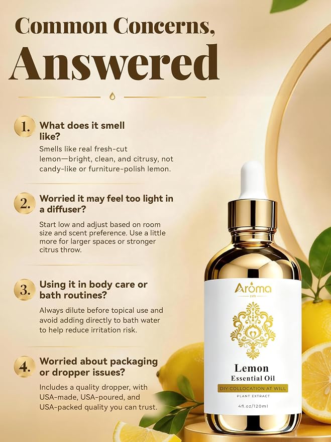 100% Pure Lemon Essential Oil 4 fl oz Thieves Oil Essential Oil - Image 5