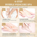 Pedicure Kit Foot Soak Set: Bubble Salt, Sugar Scrub, Massage Mask, Massage - Image 5