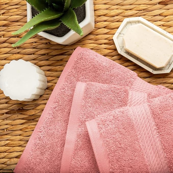 SUPERIOR Egyptian Cotton Pile 3 Piece Towel Set, Includes 1 Bath, 1 Hand - Image 8