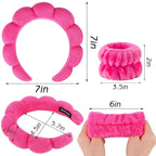 Zkptops Spa Headband for Washing Face Wristband Set Sponge Makeup Skincare - Image 6