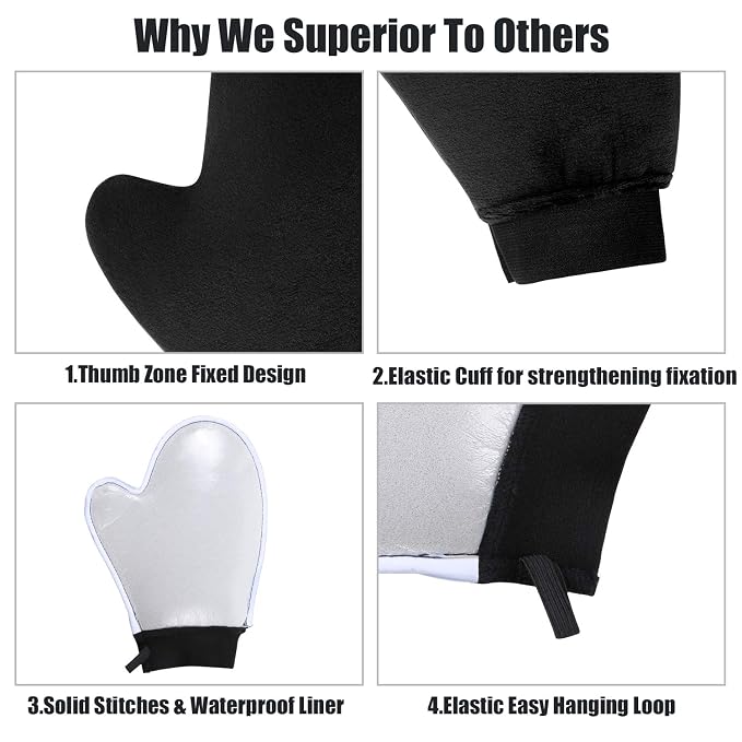 Yvoier Streakless Self Tanning Mitt Applicator Kit, 5 Pack Self Tanner Mitt - Image 3
