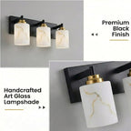 3-Light Bathroom Light Fixture, - Image 4