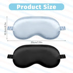 2Pcs Silk Sleeping Mask, Soft Breathable Blackout Eyeshade Comfortable - Image 2