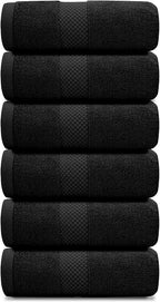 White Classic Luxury Black Hand Towels - Image 2