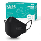 LEMENT KN95 Face Masks, 50 Pack Breathable Cup Dust Disposable Masks by Lement