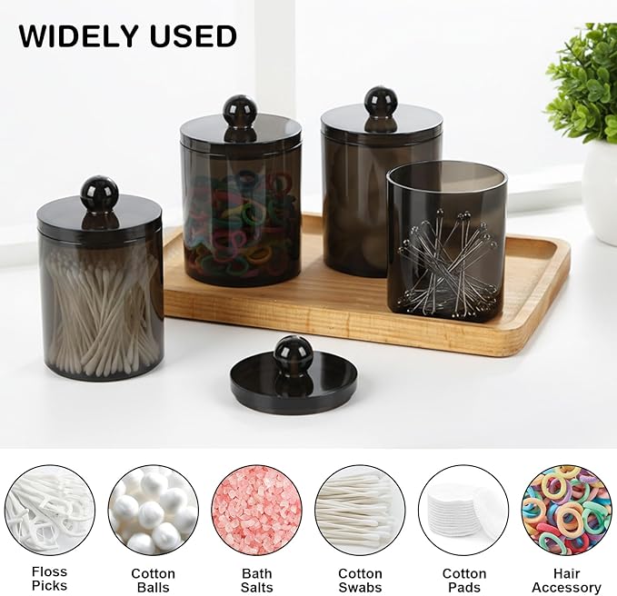 WEISHI 4 Pack Qtip Holder Dispenser - Image 4