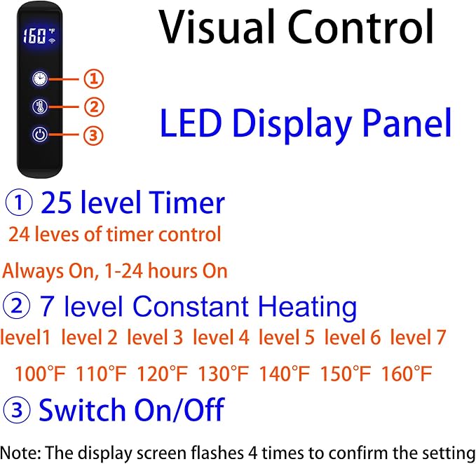 Gold Wall Mounted Heated Towel Rack, Timer & Temperature Control Electric Towel - Image 3