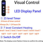 Gold Wall Mounted Heated Towel Rack, Timer & Temperature Control Electric Towel - Image 3