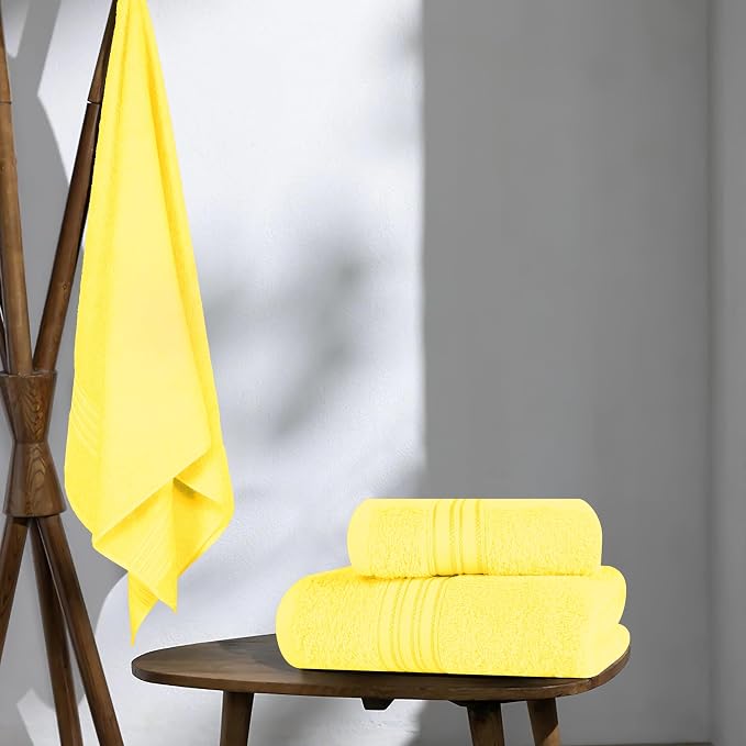 BOUTIQUO Ultra Soft 3 Pack Cotton Towel Set, Contains a Bath Towels 28x55 inch - Image 4