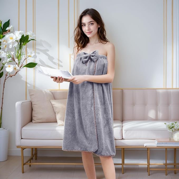 GOSCHE Towel Wrap for Women, Adjustable Shower Wrap Towel - Image 3