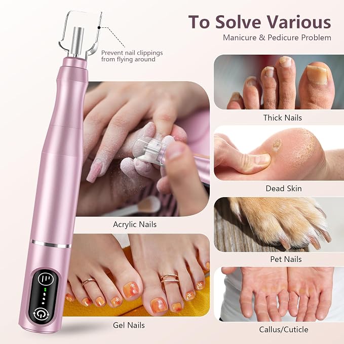 TUOBEO Cordless Nail Drill Electric Rechargeable File Kit, Professional Efile - Image 3