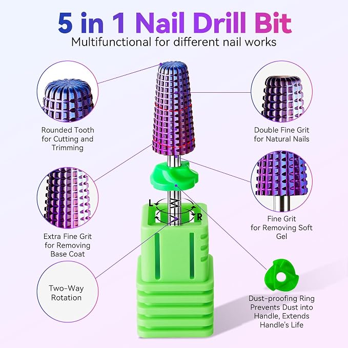 Makartt 5-in-1 Nail Drill Bits - Image 2