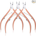 Mudder 3 Pack Rose Gold Cuticle Trimmer Nippers Cutter Tool Stainless Steel by Mudder