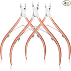 Mudder 3 Pack Rose Gold Cuticle Trimmer Nippers Cutter Tool Stainless Steel by Mudder