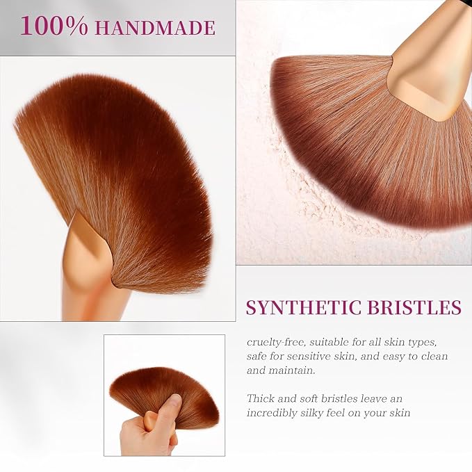 docolor Fan Brush Finishing Powder Brush Multi-use Brush - Image 2