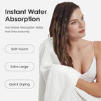 JML Microfiber Bath Towels Set of 2, 30 in x 60 in, Ultra Soft, Super Absorbent - Image 6