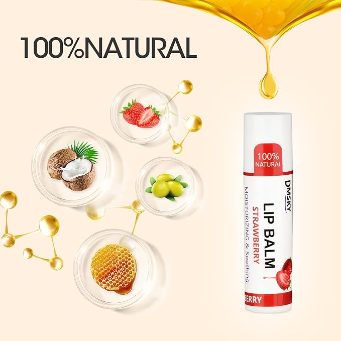 DMSKY Lip Balm 30 Pack, Natural Lip Balm Bulk - Image 3