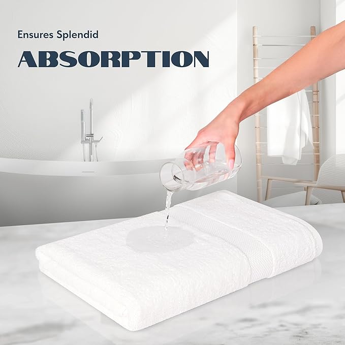 White Classic Luxury Bath Sheets Towels - Image 5