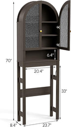 HMstone Over The Toilet Storage Cabinet, Arched Bathroom Organizer and Storage - Image 2