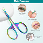 Lermende Cuticle Scissors Extra Fine Curved, Portable Stainless Steel Manicure - Image 4