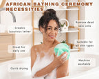 2 Pack African Net Sponge Exfoliating Body Scrubber Bath Sponge - Image 4