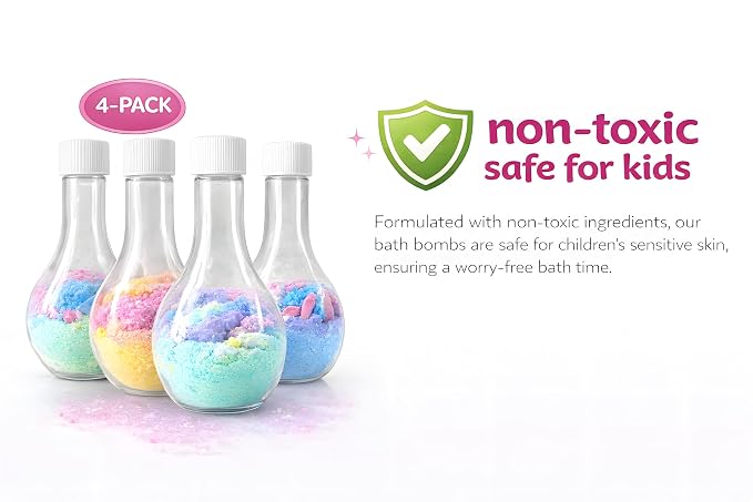 Kids Bath Bombs Powder with Mini Unicorn Inside – Bubble Bath - Image 3
