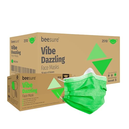 BeeSure Vibe Face Masks, Dazzling Green by Beesure