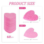 120-Count Kickleen Compressed Cellulose Heart Shape Facial Sponges | Natural - Image 2