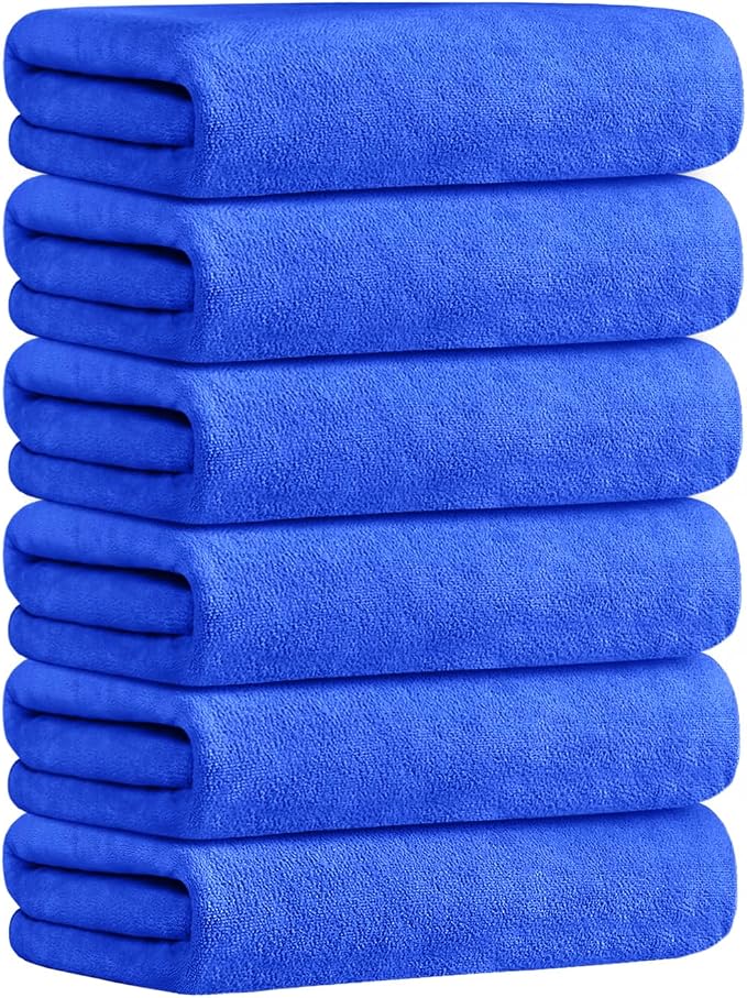 JML Microfiber Bath Towels, Large Bathroom Towel Set 6 Pack - Image 2