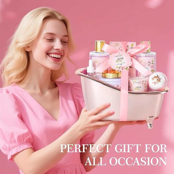 Bath and Body Gift Basket Set Mothers Day, Watermelon Body Scrub, Perfect Bath - Image 2