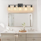 Ascher 5-Light Bathroom Light Fixtures, 33 Inch Vanity Lights - Image 8