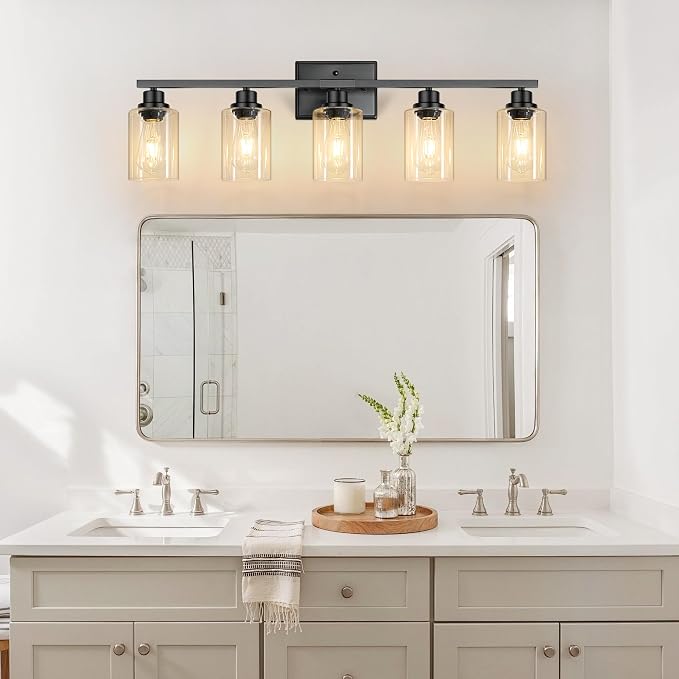 Ascher 5-Light Bathroom Light Fixtures, 33 Inch Vanity Lights - Image 8