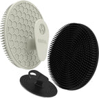 Silicone Body and Face Scrubber Set 3 Pack, BEAUTAIL Shower Bath Scrubber by BEAUTAIL