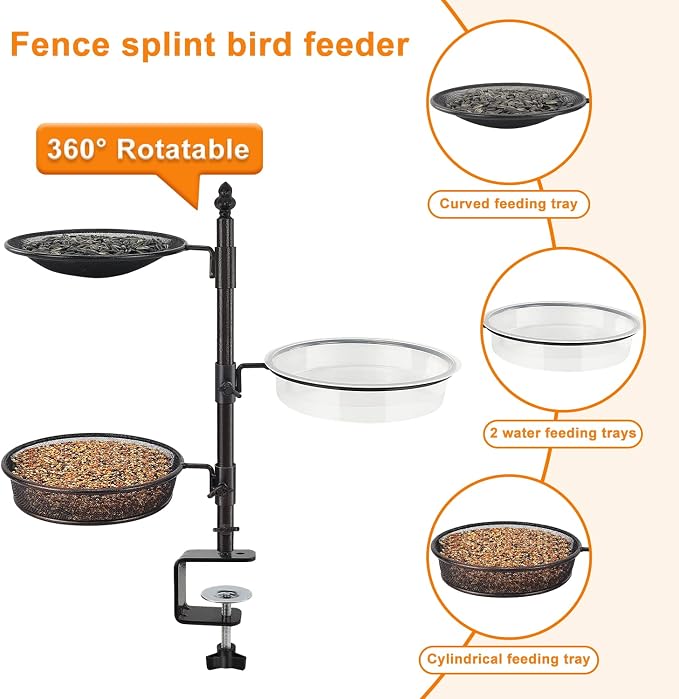 Balcony & Porch Deck Railing Bird Feeder - Image 4