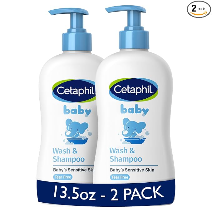 Cetaphil Baby Wash & Shampoo, 13.5oz Pack of 2, Hypoallergenic, Gentle Enough by Cetaphil