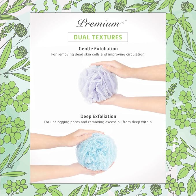 Spongentle Shower Loofah Bath Sponge, Body Scrubber - Image 2