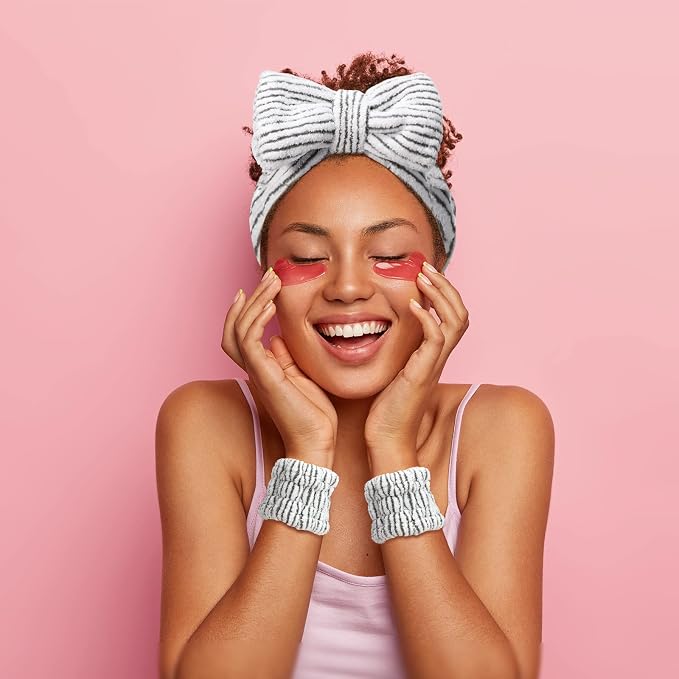 Hanaive 3 Pcs Spa Headband and Wristbands Set - Image 4