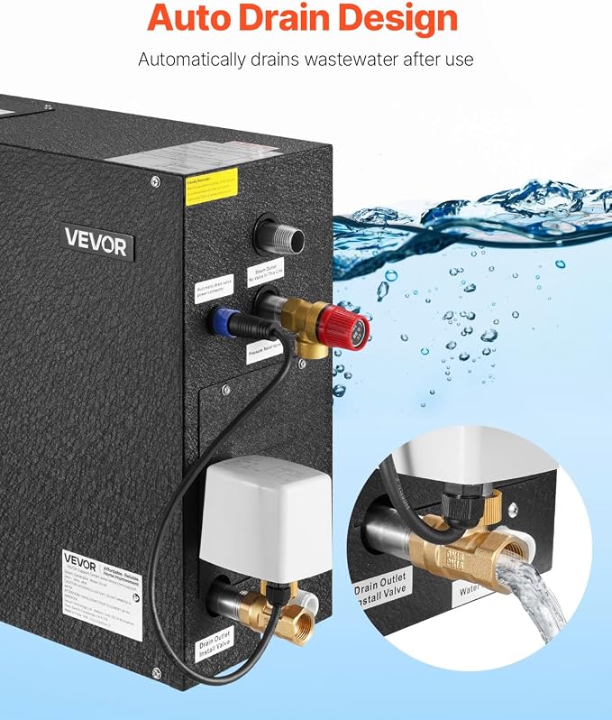 VEVOR Steam Generator, 4 kW Steam Shower System - Image 5