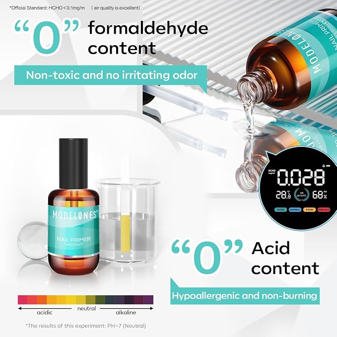 modelones 15 ml Nail Dehydrator and Primer, Acid Free Base Coat Natural Prep - Image 3
