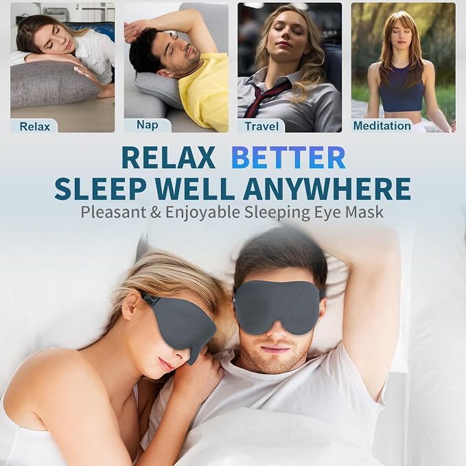 ZGGCD Sleep Mask for Side Sleeper, Light Blocking Sleeping Eye Mask for Women - Image 7