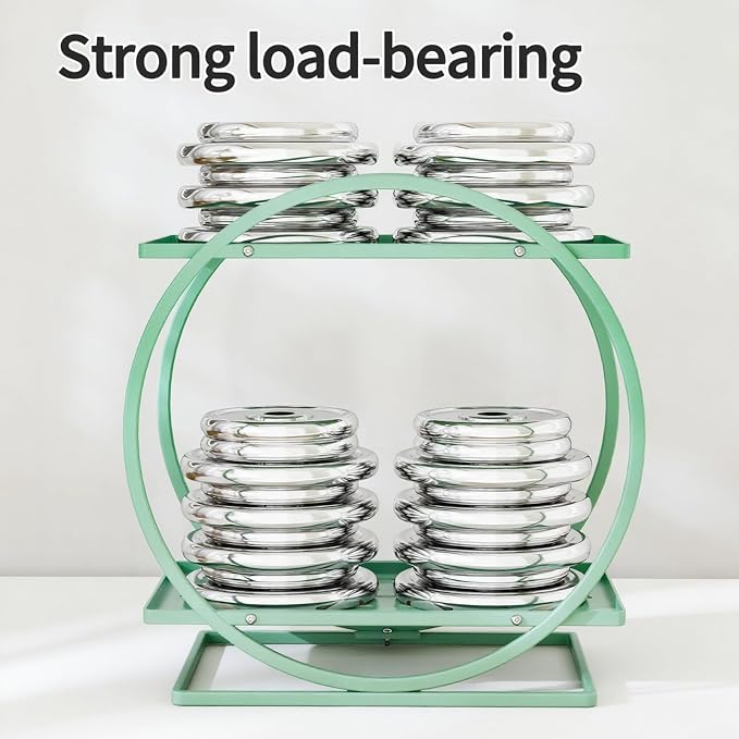 Green Perfume Organizer for Dresser, 2-Tier Bathroom Counter Organizers - Image 4