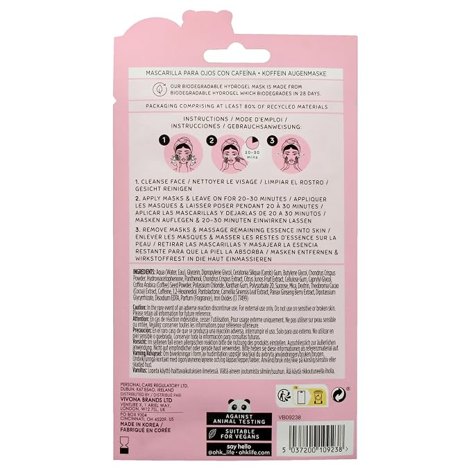 Oh K! Eye Mask - Caffeine - Hydrating Under Eye Patches - Image 2
